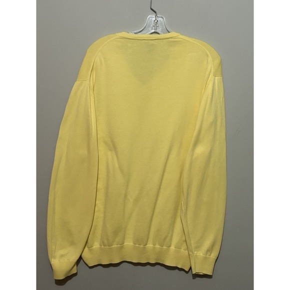 Jos A Bank Men's Light Yellow 100% Pima Cotton V Neck‎ Sweater XL - Picture 4 of 6